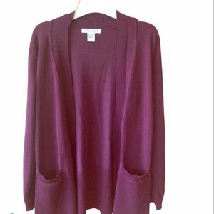 99 Jane Street women's size small burgundy cardigan open front good condition